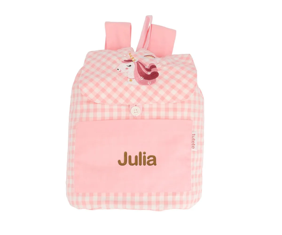Outlet Mochila Pequeña Vichy Magical Unicorn Personalizable Mochilas Preescolar|Colecciones Vuelta Al Cole