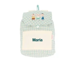Outlet Mochila Pequeña Vichy The Three Little Pigs Personalizable Mochilas Preescolar|Mochilas Guardería