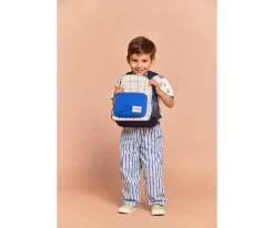 Mochilas Preescolar^Hindbag Mochila Preescolar Romy Tricolor Cuadros Beige Personalizable