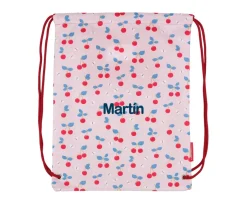 Mochilas Saco Infantiles^A Little Lovely Company Mochila Saco Cherries Personalizable
