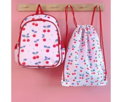 Mochilas Saco Infantiles^A Little Lovely Company Mochila Saco Cherries Personalizable
