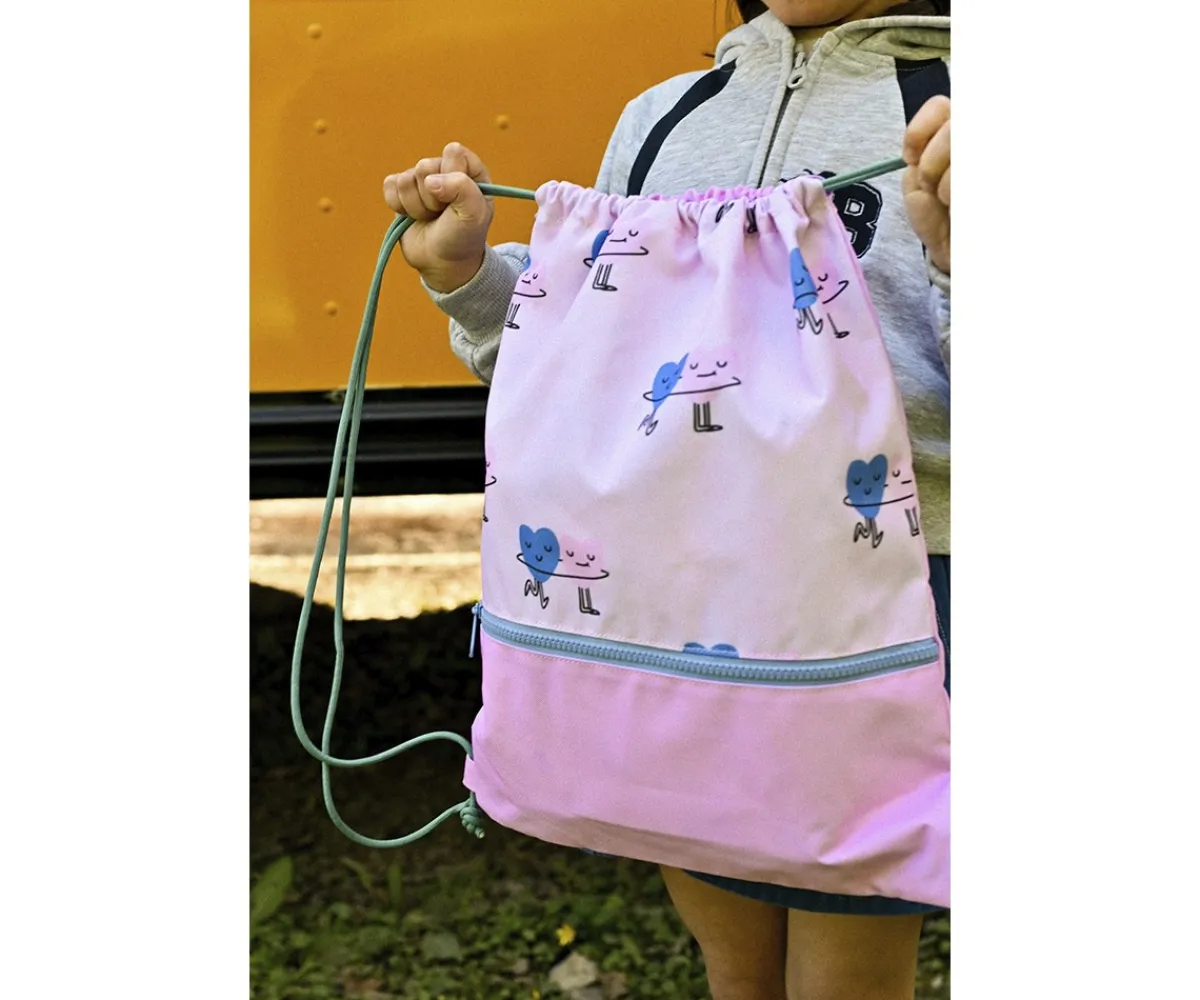 Mochilas Saco Infantiles^The Cotton Cloud Mochila Saco Dancing Hearts Personalizable