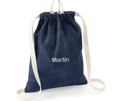 Mochilas Saco Infantiles^Tutete Textil Mochila Saco Denim Blue Personalizable