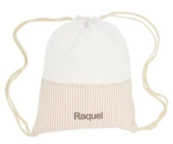 Mochilas Saco Infantiles^Cristina de Jos'h Mochila Saco Dorset Beige Personalizable