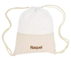 Mochilas Saco Infantiles^Cristina de Jos'h Mochila Saco Dorset Beige Personalizable
