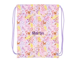Mochilas Saco Infantiles^A Little Lovely Company Mochila Saco Flower Garden Personalizable