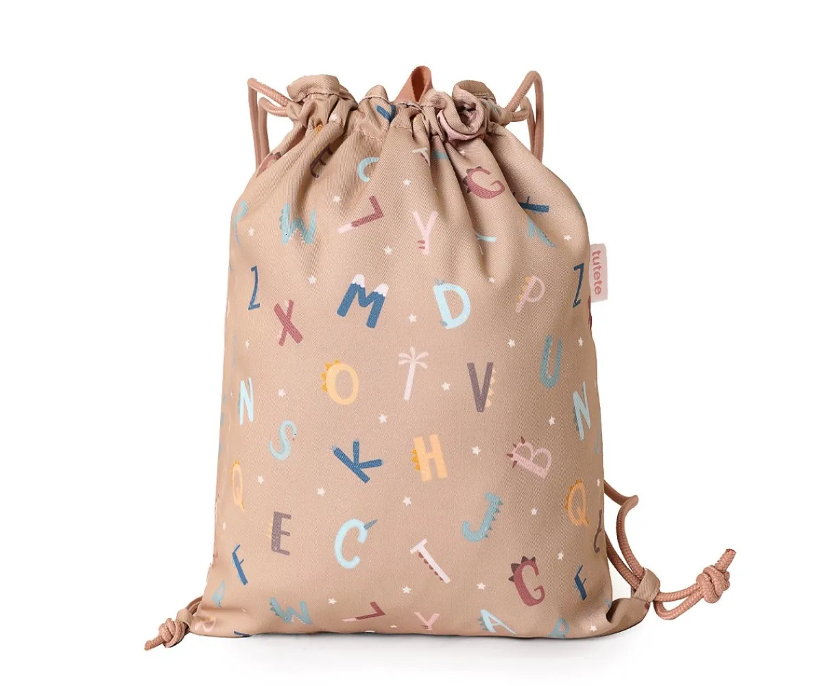 Colecciones Vuelta Al Cole^Tutete Mochila Saco Impermeable Funny Letters Personalizable