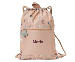Colecciones Vuelta Al Cole^Tutete Mochila Saco Impermeable Funny Letters Personalizable