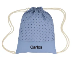 Mochilas Saco Infantiles^Cristina de Jos'h Mochila Saco Mini Star Blue Personalizable