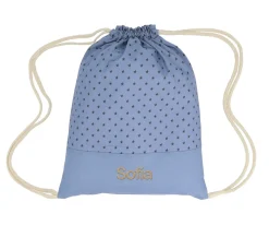 Mochilas Saco Infantiles^Cristina de Jos'h Mochila Saco Mini Star Blue Personalizable