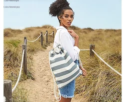 Mochilas Saco Infantiles^Tutete Textil Mochila Saco Nautical Natural-Pink Personalizable