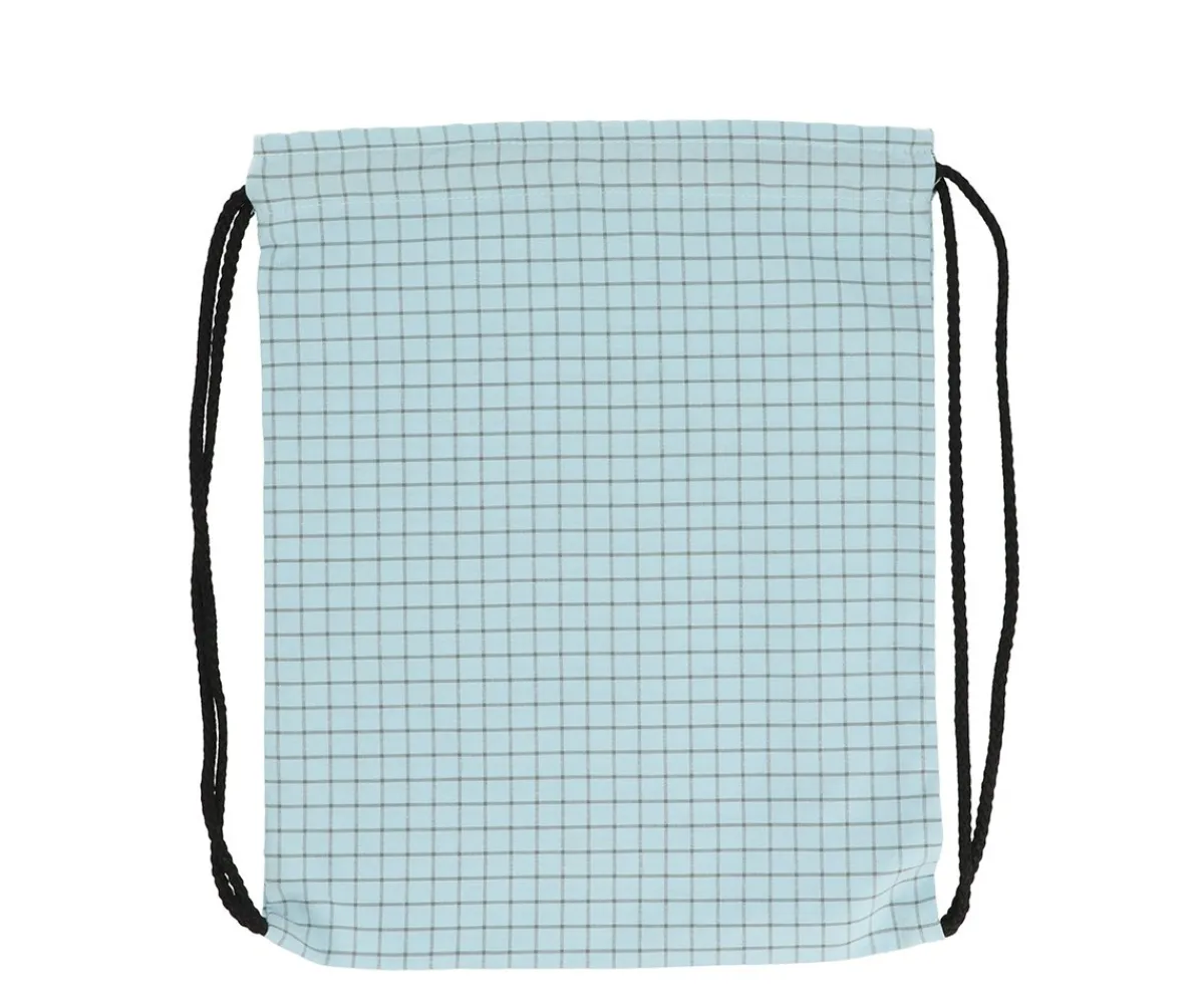 Mochilas Saco Infantiles^Cristina de Jos'h Mochila Saco Nordic Check Blue Personalizable