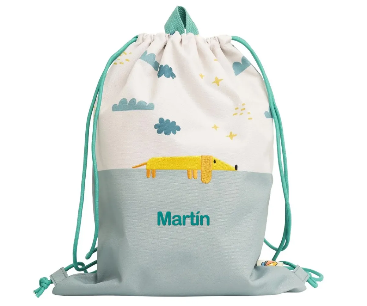 Mochilas Saco Infantiles^The Cotton Cloud Mochila Saco Perro Volador Personalizable