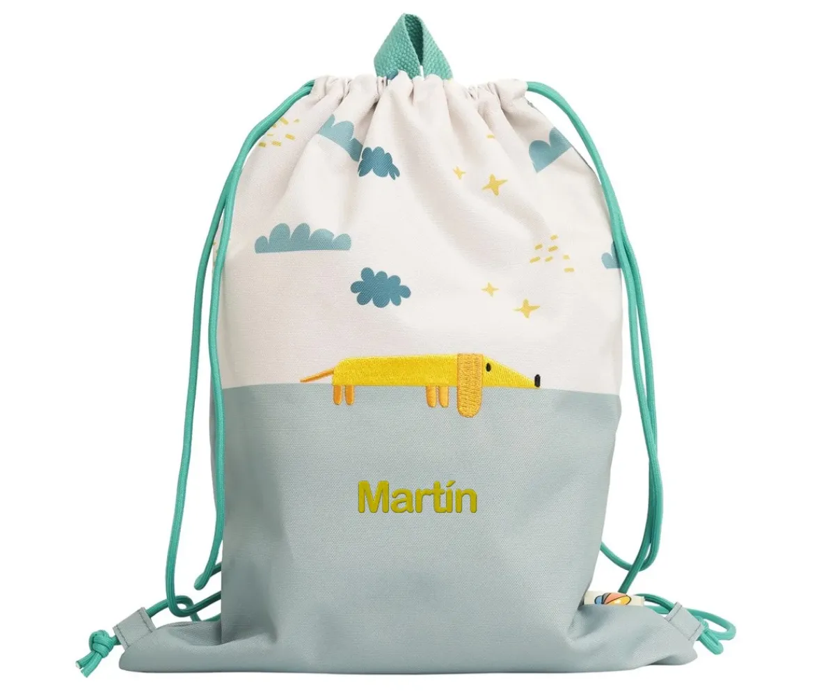 Mochilas Saco Infantiles^The Cotton Cloud Mochila Saco Perro Volador Personalizable