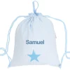 Mochilas Saco Infantiles^Tutete Textil Mochila Saco Personalizada Oxford Azul