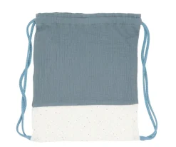 Mochilas Saco Infantiles^Cristina de Jos'h Mochila Saco Rainbow Dots Azul Personalizable