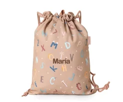 Colecciones Vuelta Al Cole^Tutete Mochila Saco Tela Funny Letters Personalizable