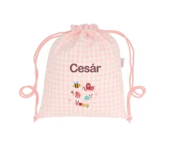 Clearance Mochila Saco Vichy Bugs Personalizable Mochilas Saco Infantiles|Colecciones Vuelta Al Cole