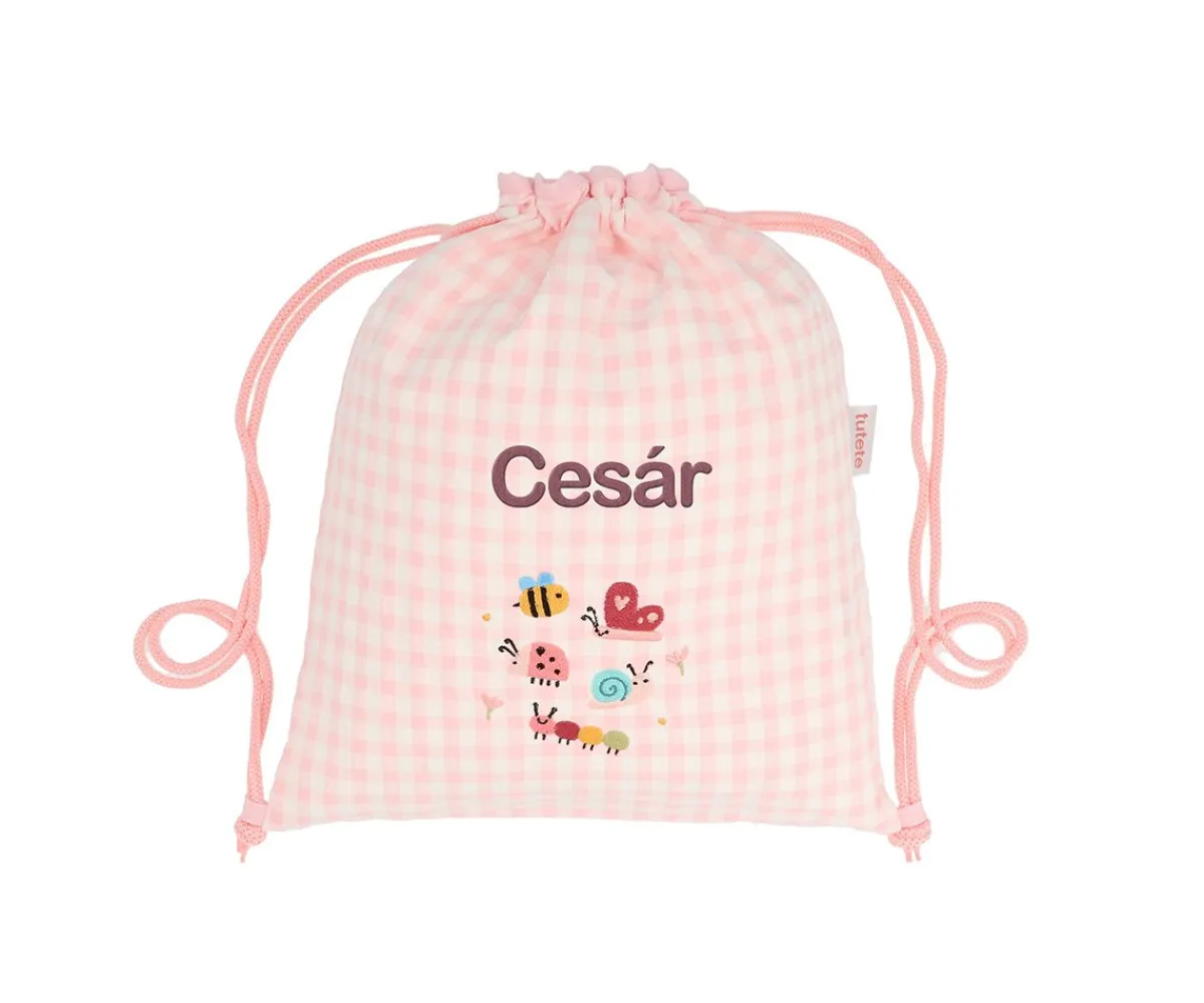 Clearance Mochila Saco Vichy Bugs Personalizable Mochilas Saco Infantiles|Colecciones Vuelta Al Cole