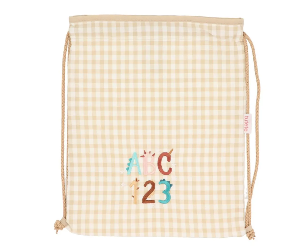 Online Mochila Saco Vichy Funny Letters Personalizable Mochilas Saco Infantiles|Colecciones Vuelta Al Cole