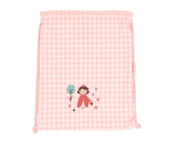 Colecciones Vuelta Al Cole^Tutete Textil Mochila Saco Vichy Little Red Personalizable