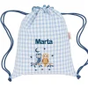 Colecciones Vuelta Al Cole^Tutete Textil Mochila Saco Vichy Magical Forest Personalizable