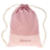 Mochilas Saco Infantiles^Cristina de Jos'h Mochila Saco Vichy Rosa Personalizable