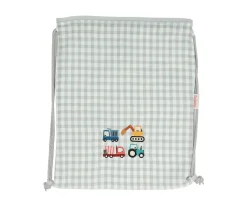 Colecciones Vuelta Al Cole^Tutete Textil Mochila Saco Vichy Trucks Personalizable