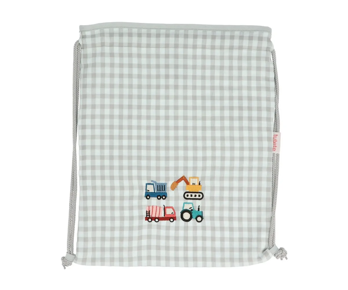 Colecciones Vuelta Al Cole^Tutete Textil Mochila Saco Vichy Trucks Personalizable