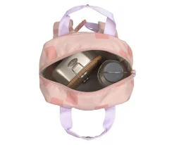 Mochilas Preescolar^Lassig Mochila Square Pattern Party Rose / Lilac Personalizable