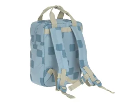 Mochilas Preescolar^Lassig Mochila Square Pattern Party Blue / Green Personalizable