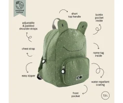 Mochilas Preescolar^Trixie Mochila GRANDE Mr.Frog Personalizable