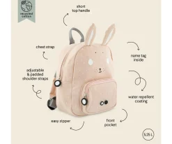 Mochilas Guardería^Trixie Mochila PEQUEÑA Mrs.Rabbit Personalizable