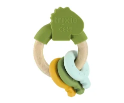 New Mordedor de Actividades de Silicona y Madera Mr. Dino Sonajeros Bebé|Juguetes Bebé 6 Meses