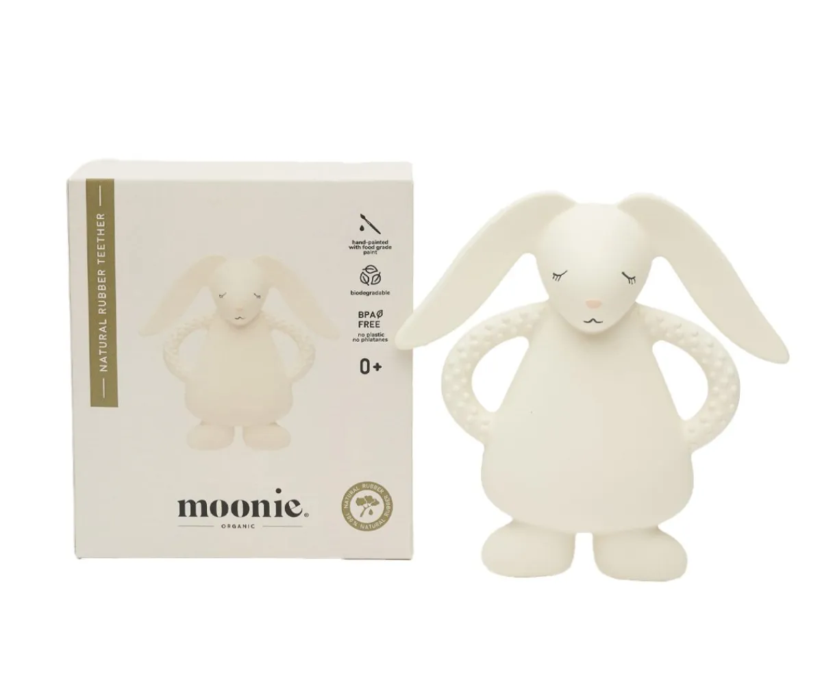 Mordedores^Moonie Mordedor de Caucho Natural Conejo Cream