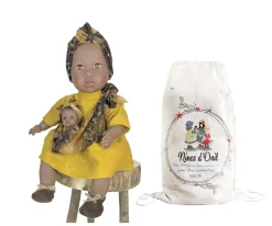Muñecos^Nines d'Onil Muñeca Alika con Bebé Ocre