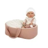 Muñecos^Arias Muñeca Elegance Babyto Rosa con Capazo 33 cm