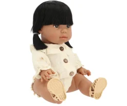 Online Muñeca Gordis Latika con Pelele Léonore Crudo y Cangrejeras Beige Niños Accesorios Para Muñecas|Muñecos