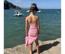 Muselinas Bebé^Rose in April Muselina Bianca Vichy Rose Fluo Talla M