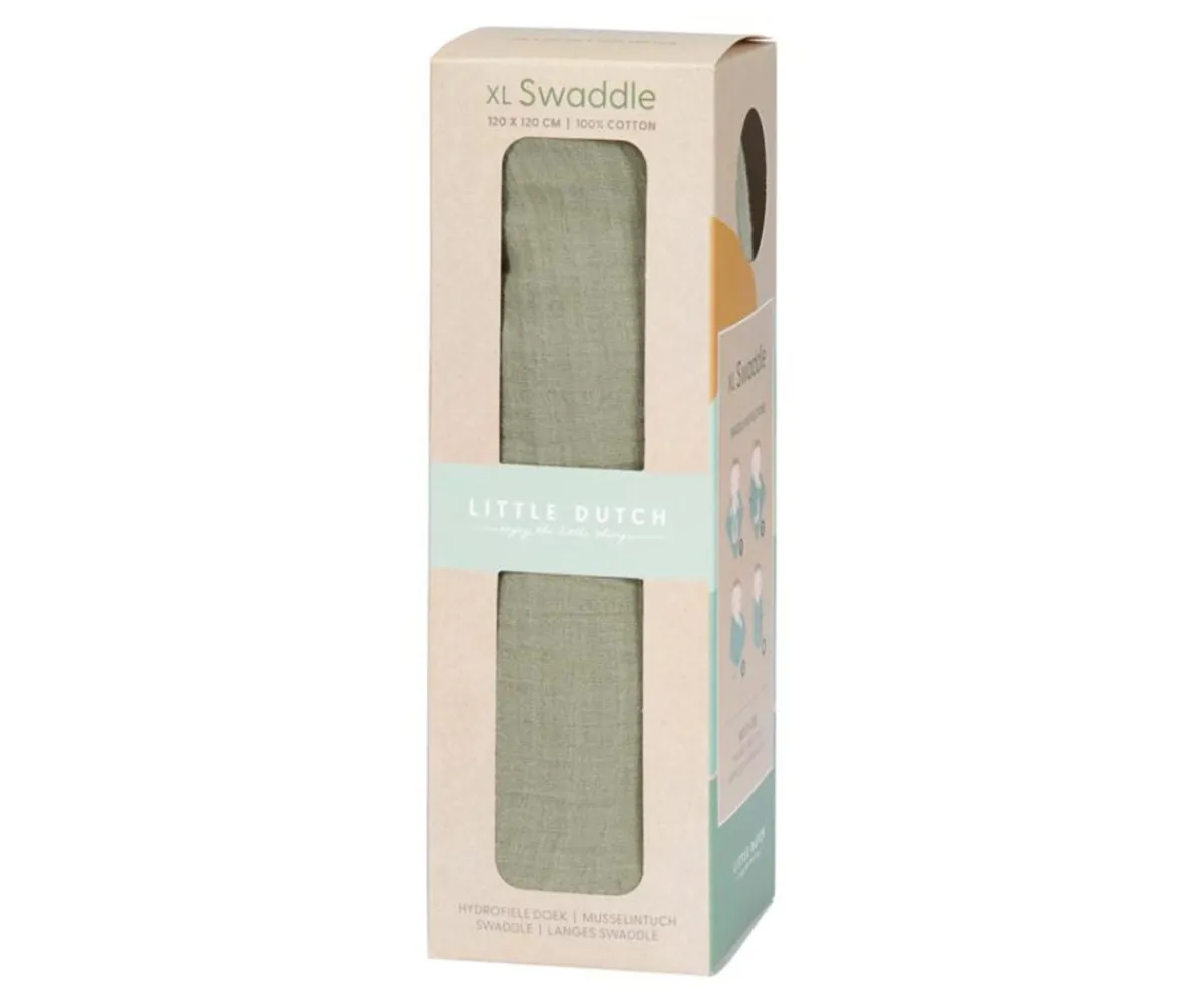 Muselinas Bebé^Little Dutch Muselina Pure Olive