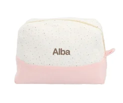 Best Neceser Grande Rainbow Dots Rosa Personalizable Niños Neceseres|Neceseres Bebé Personalizados