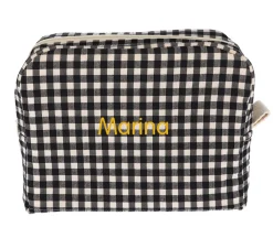 Neceseres Bebé Personalizados^Cristina de Jos'h Neceser Grande Vichy Negro Personalizable