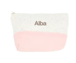 Neceseres Bebé Personalizados^Cristina de Jos'h Neceser Infantil Rainbow Dots Rosa Personalizable