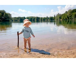 Bañadores Pañal^Lassig Pañal Bañador con Volantes Stripes Milky Peach