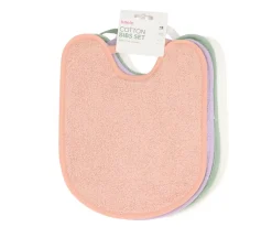 Baberos^Tutete Pack 4 Baberos Rizo Rosa/Malva/Sage/Ivory