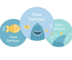 Pack 3 chapas Personalizadas Tiburón Colecciones Vuelta Al Cole|Chapas Personalizadas