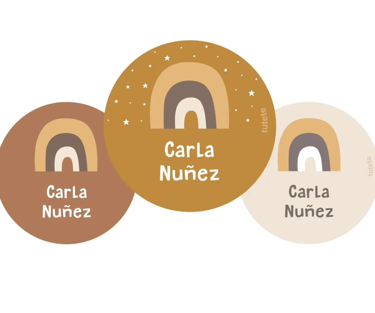 Clearance Pack 3 chapas Personalizadas Arcoíris Mostaza Chapas Personalizadas|Colecciones Vuelta Al Cole