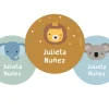 Colecciones Vuelta Al Cole^Tutete Pack 3 chapas Personalizadas Animal Friends