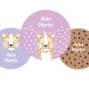 Clearance Pack 3 chapas Personalizadas Leopardo Colecciones Vuelta Al Cole|Chapas Personalizadas