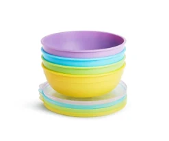 Vajilla Infantil^Munchkin Pack 4 Cuencos Pastel con Tapas y Cucharas Love-a-Bowl